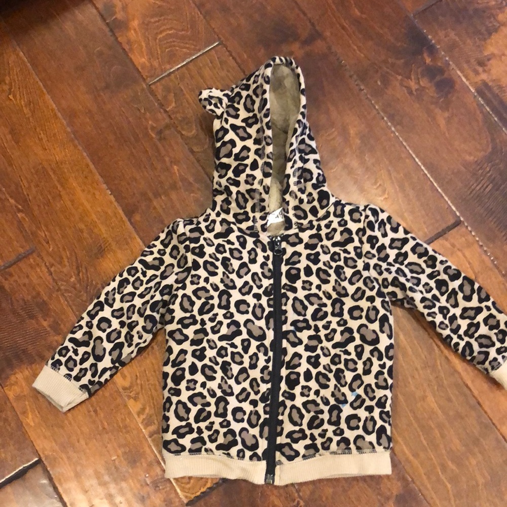 Crazy 8 animal print zip up hoodie